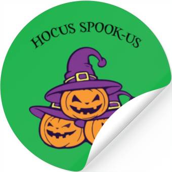 Discover Hocus Spook-us: Witch Pocus Pumpkins Light Stickers