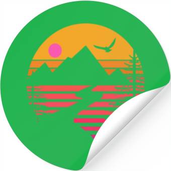 Discover Mountain River Stickers