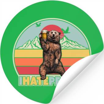 Discover I Hate People Bear Stickers