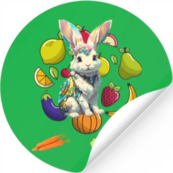 Discover vegetarian rabbit Stickers
