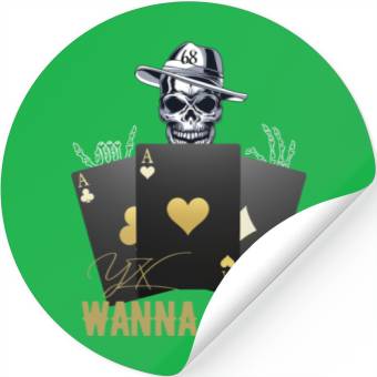 Discover Wanna play skull Stickers
