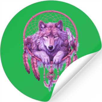 Discover Moonlit Serenade Wolf Stickers