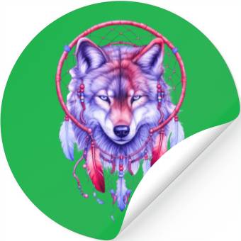 Discover Whimsical Wilderness Wolf Stickers