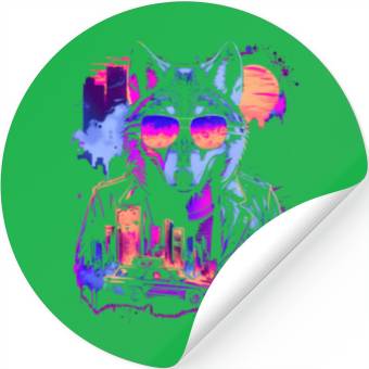 Discover Synthwave Pack Alpha Stickers