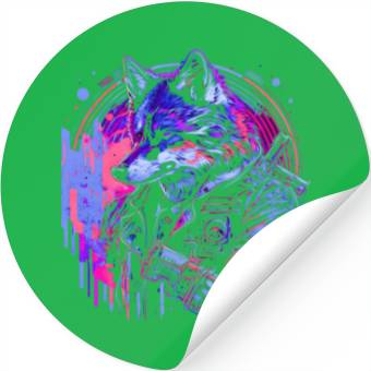 Discover Neon Wolf Chronicles Stickers