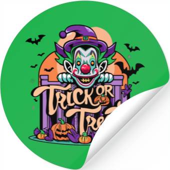 Discover Halloween Clown Stickers