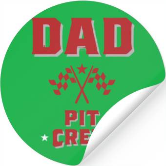 Discover Dad Pit Crew Racing For Daddy Stickers