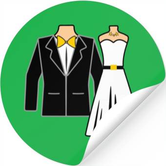 Discover Wedding clothes bride groom Stickers