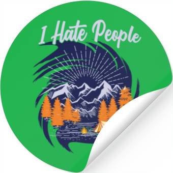 Discover I hate people hiking design Stickers