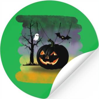 Discover "The Midnight Pumpkin" Stickers