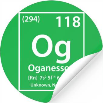 Discover Oganesson Element (white) Stickers