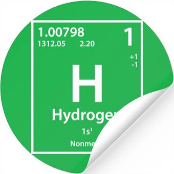 Discover Hydrogen Element (white) Stickers