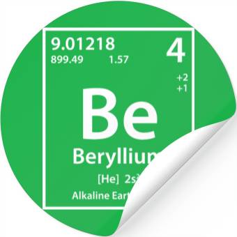 Discover Beryllium Element (white) Stickers