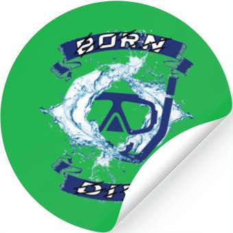 Discover BORN DIVE WHITE Stickers