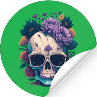 Discover Floral Skull | C04 Stickers