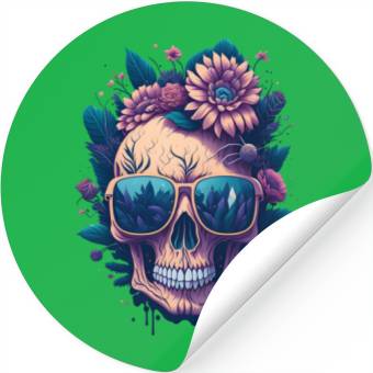Discover Floral Skull | C01 Stickers