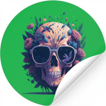 Discover Floral Skull | C06 Stickers