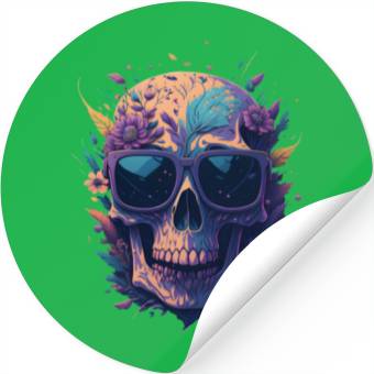 Discover Floral Skull | C08 Stickers