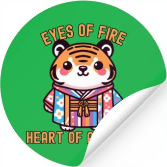 Discover Bengal tiger in Kimono Stickers