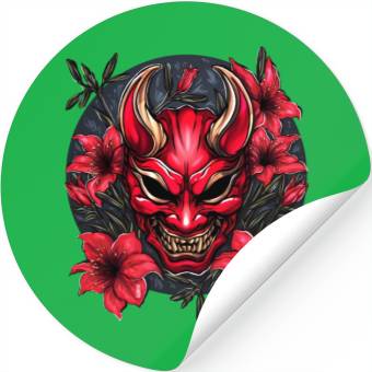 Discover Hannya Red Lily Stickers