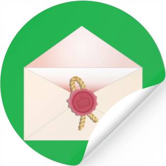 Discover beautiful envelope with an elegant seal Stickers