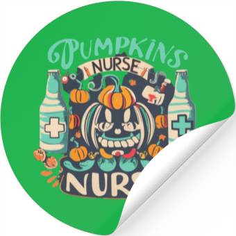 Discover Pumpkin Nurse Stickers