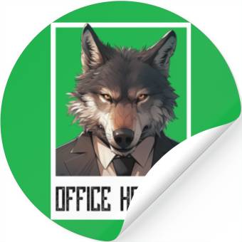 Discover Office Howler. Business wolf Stickers