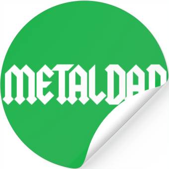Discover Metal Dad Stickers