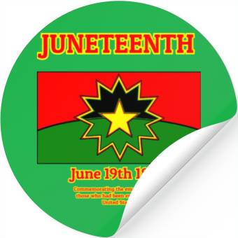 Discover Juneteenth Red Black and Green Stickers
