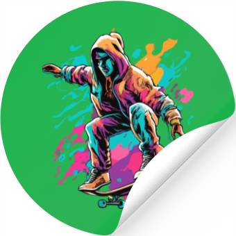 Discover Cyberpunk Skater Vector Stickers