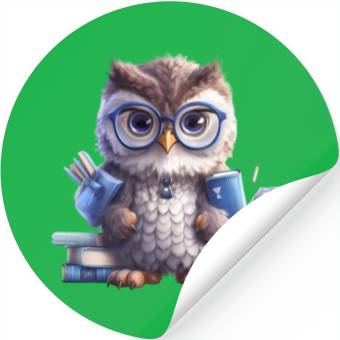 Discover Back to School Owl Stickers