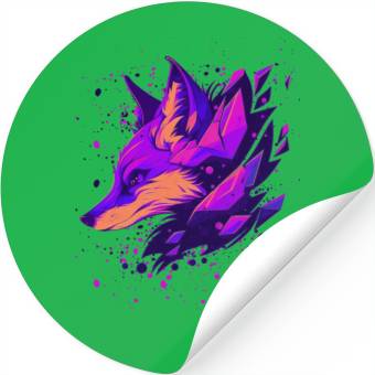 Discover Vibrant Fantasy Fox Stickers