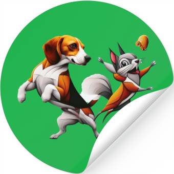 Discover Beagle s Squirrel Dance Off Stickers