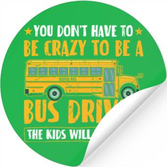 Discover Funny School Bus Driver Stickers