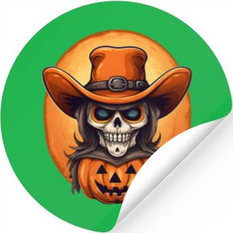 Discover Sublimation Halloween Cowboy Stickers