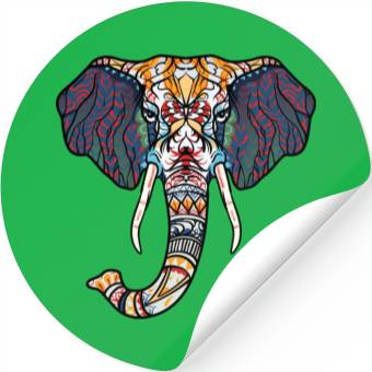 Discover elephant ethnic Stickers