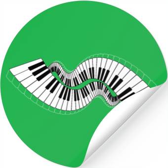 Discover Piano Keyboard Waves Stickers
