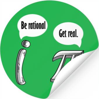 Discover Be Rational Get Real, Math Pi Day Stickers