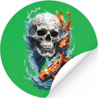 Discover Carp and Skull Stickers