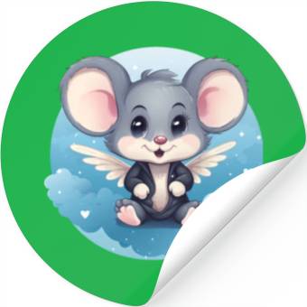 Discover Mouse Angel Wings Rat Stickers