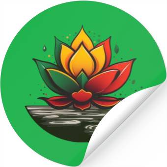 Discover Reggae Lotus Stickers