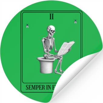 Discover Tarot Card Funny Skeleton Design Stickers