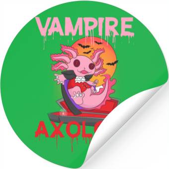 Discover Vampire Axolotl Stickers