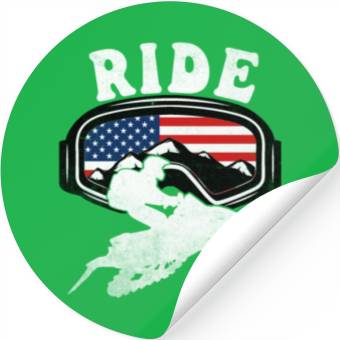 Discover Snowmobile RIDE Snowmobiling Winter Stickers