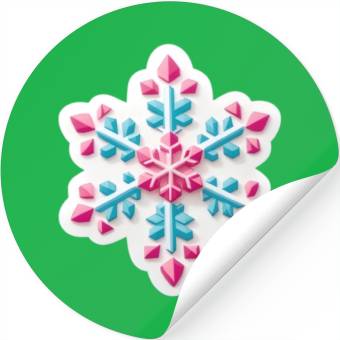 Discover Crystal snowflake Stickers