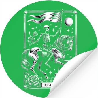 Discover Death Tarot Card Horror Design Stickers