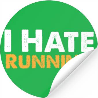 Discover Mens I Hate Running Stickers Funny Sarcastic