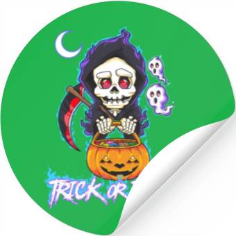 Discover Trick or Treat Grim Reaper Stickers