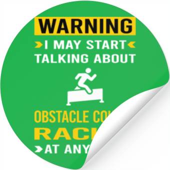 Discover Warning Obstacle Course Racing Race OCR Stickers