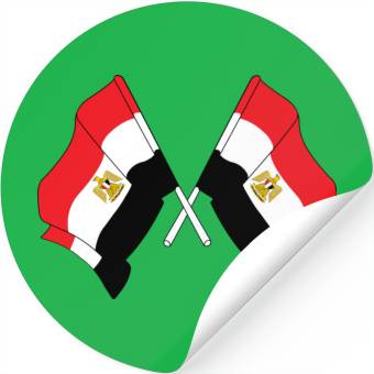 Discover Two Egypt flags Stickers